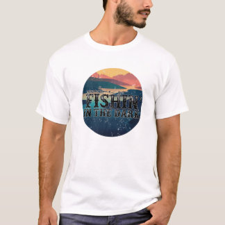Retro Sunset, du och jag fiskar i Mörken Wes T Shirt