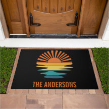 Retro Sunset Family Namn Mat