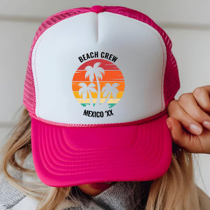 Retro Sunset Family Vacation Girls Resa Beach Crew Keps