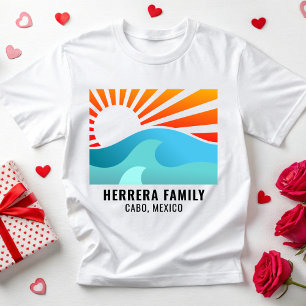 Retro Sunset Family Vacation Reunion Beach Sommar T Shirt
