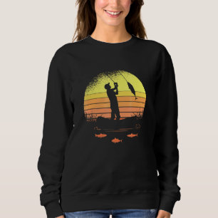Retro Sunset Fishing Kärlek to Fish for Pappa T Shirt