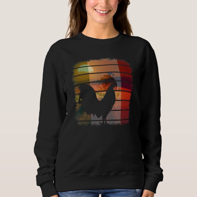 Retro sunset game fowl Mexican Mexico flag gamefow T Shirt (Framsida)