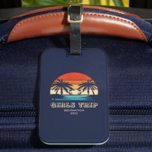 Retro sunset Girls resa bachelorette Matching Bagagebricka