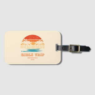 Retro sunset Girls resa bachelorette Matching Bagagebricka