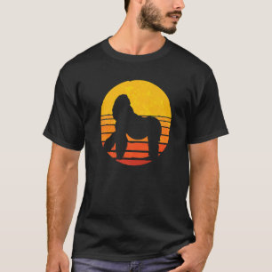 Retro Sunset Gorilla Ape Monkey Animal Gorilla T Shirt