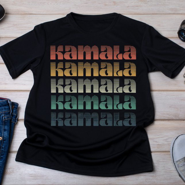 Retro Sunset Gradient Kamala 2024 T Shirt (Skapare uppladdad)