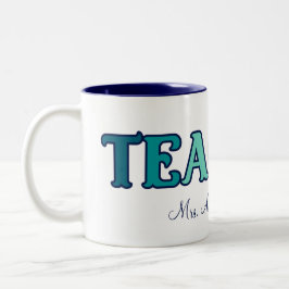 Retro Sunset Gradient Teacher Apprecision Gift Två-Tonad Mugg