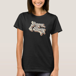 Retro Sunset Groovy & Boozy Bachelorette Party Bri T Shirt