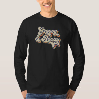 Retro Sunset Groovy & Boozy Bachelorette Party Bri T Shirt