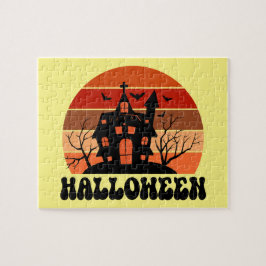 Retro Sunset Halloween Pussel