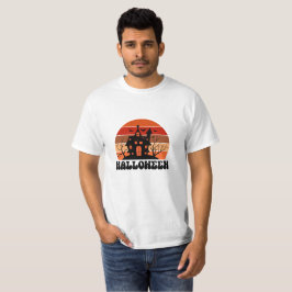 Retro Sunset Halloween T Shirt