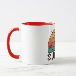 Retro Sunset Horizon Grafisk Mugg