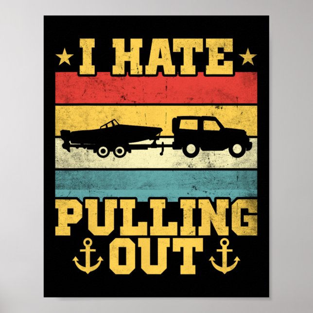 Retro Sunset I Hate Pullout Poster (Framsidan)