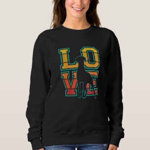 Retro Sunset I Kärlek - Hund för pekare - temadesi T Shirt
