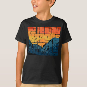 Retro Sunset Ligcape Hiking Äventyr Explorer T Shirt