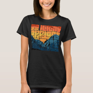 Retro Sunset Ligcape Hiking Äventyr Explorer T Shirt