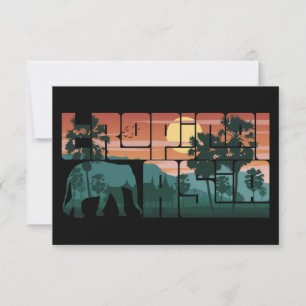 Retro Sunset liggande Asia Thailand - Typografi Kort