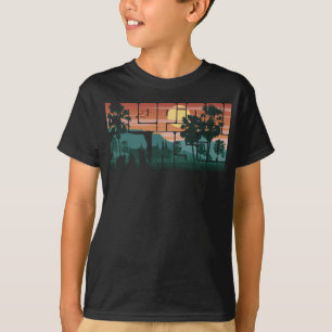 Retro Sunset liggande Asia Thailand - Typografi T Shirt