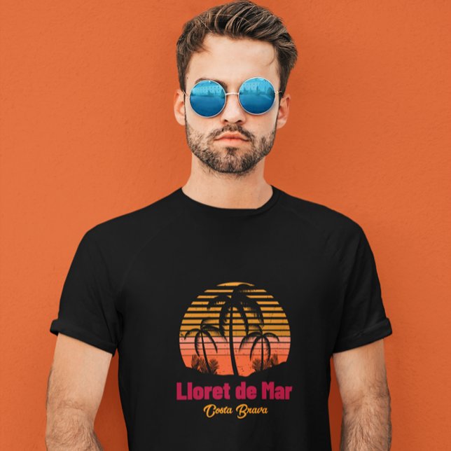 Retro Sunset Lloret de Mar Spain Vacation T Shirt (Retro Sunset Lloret de Mar Spain Vacation T-Shirt)