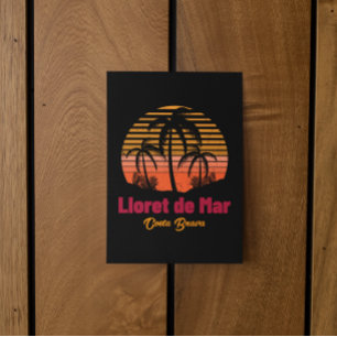 Retro Sunset Lloret de Mar Spain Vacation Vykort