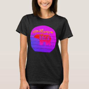 Retro Sunset Mamma Bear T Shirt