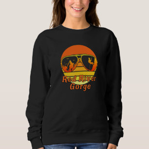 Retro Sunset Mountain Kentucky Sten klätterröd R T Shirt