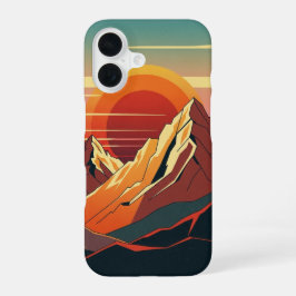 Retro Sunset Mountains