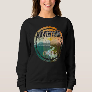Retro Sunset Natural Sjö Mountain Äventyr Await T Shirt