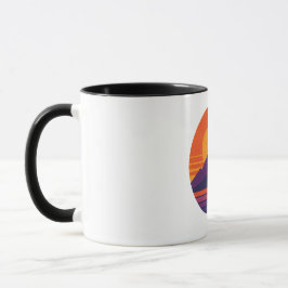 Retro Sunset Nature Vibes | Vintage 80s Aesthetic Mugg