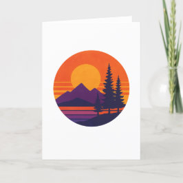 Retro Sunset Nature Vibes | Vintage 80s Aesthetic Tack Kort