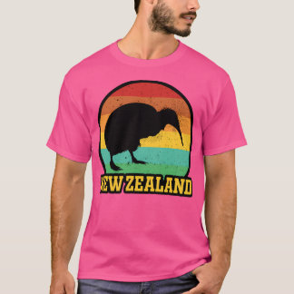 Retro Sunset New Zealand Kiwi T Shirt