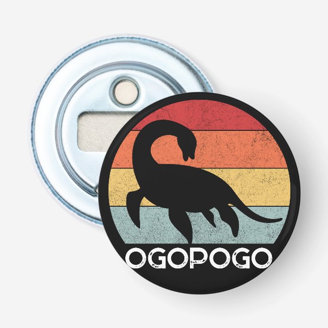 Retro sunset Ogopogo, Okanagan Sjö Monster 70-tale Flasköppnare (Framsidan)
