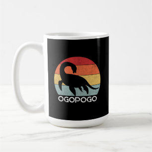Retro sunset Ogopogo, Okanagan Sjö Monster 70-tale Kaffemugg