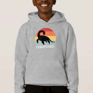 Retro sunset Ogopogo, Okanagan Sjö Monster 70-tale T Shirt
