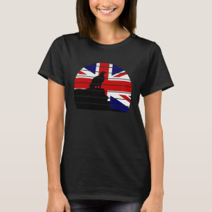 Retro sunset örn on cliff UK Storbritannien T Shirt