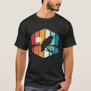 Retro Sunset Parrot Silhouette Birb Meme Pet Bird T Shirt