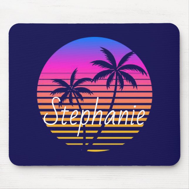 Retro sunset Personlig Musmatta (Framsidan)