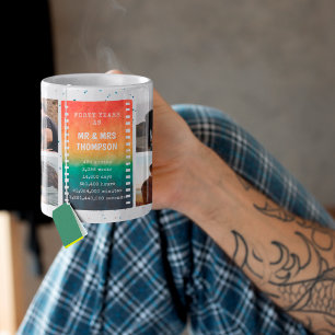 Retro Sunset Photo Mr. och Mrs. 40-årsdagen Kaffemugg