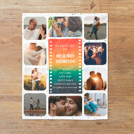 Retro Sunset Photo Mr. och Mrs. 5-årsdagen Fleecefilt