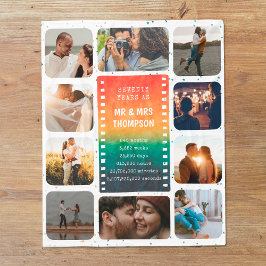 Retro Sunset Photo Mr. och Mrs. 70-årsdagen Fleecefilt