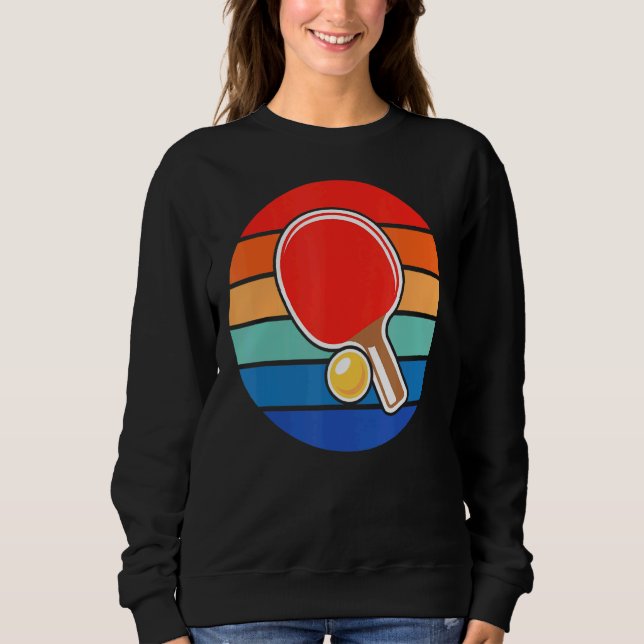 Retro Sunset Ping Design Ping Ping Pong Ping Pong T Shirt (Framsida)