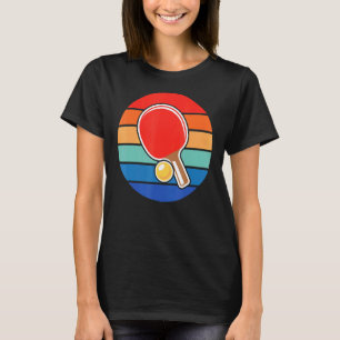 Retro Sunset Ping Design Ping Ping Pong Ping Pong T Shirt