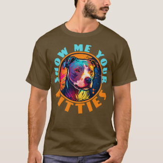 Retro Sunset Pit Bull 2 T Shirt