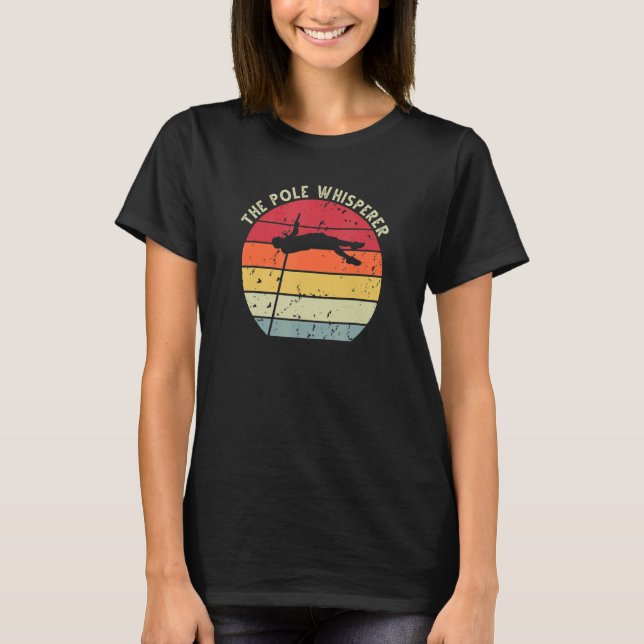 Retro Sunset Pole Vault 6 T Shirt (Framsida)