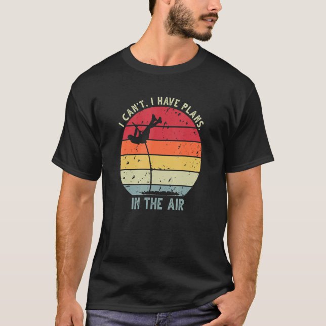 Retro Sunset Pole Vault 7 T Shirt (Framsida)