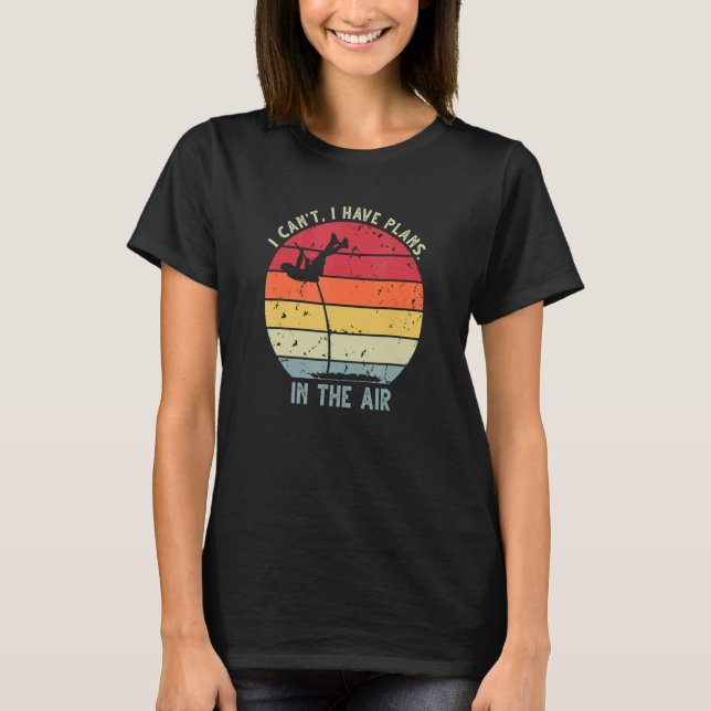 Retro Sunset Pole Vault 7 T Shirt (Framsida)