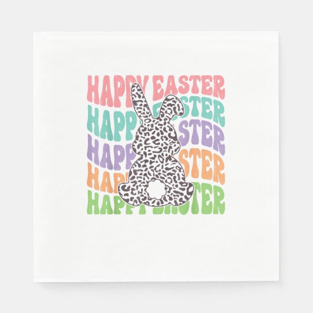 Retro Sunset Rabbit Pappersservett (Framsidan)