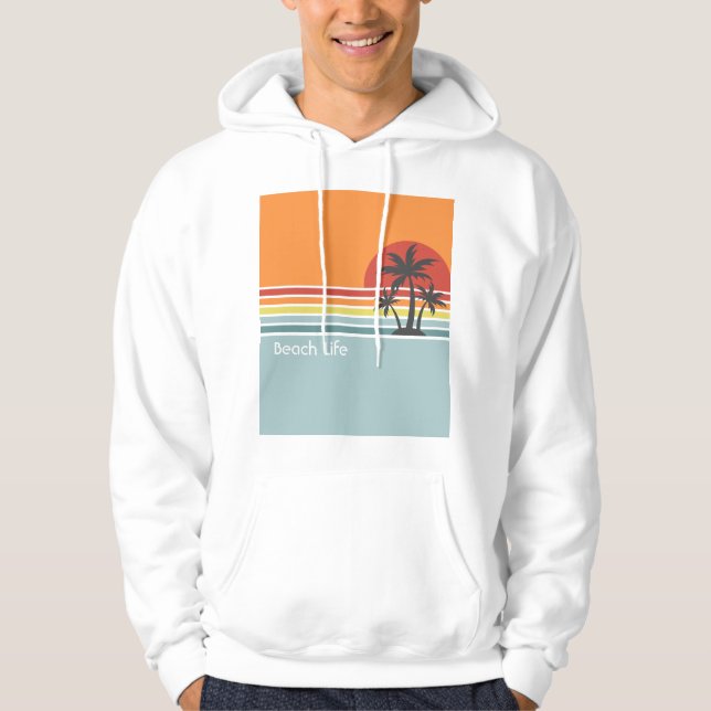Retro Sunset Rand Hoodie (Framsida)