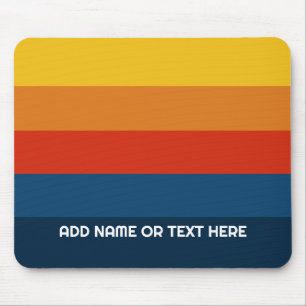 Retro Sunset Rand med enkel Sans Serif Namn Musmatta