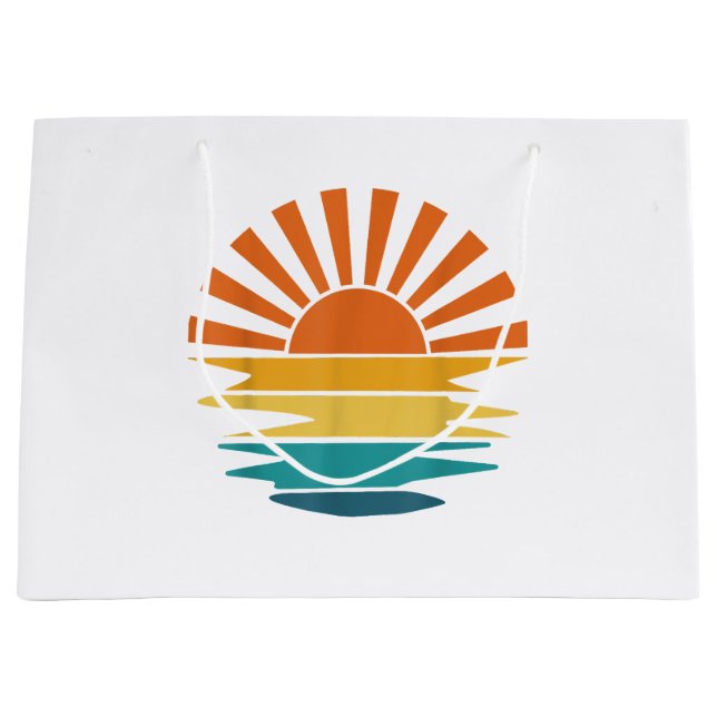 Retro Sunset Rays Vågigt Vintage Retro Sunshine So (Framsidan)